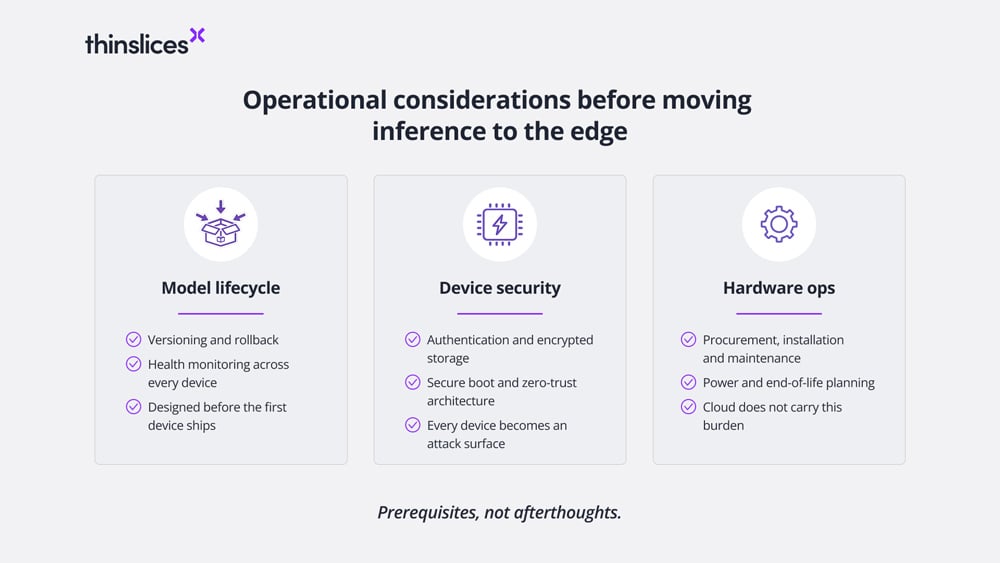 Operational considerations before moving inference to the edge